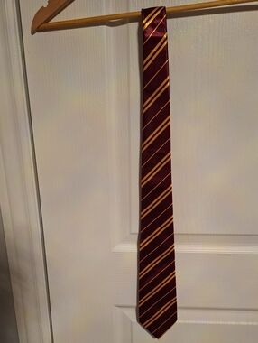 Warner Bros. Harry Potter Hogwarts Maroon and Gold Diagonal Stripe Tie